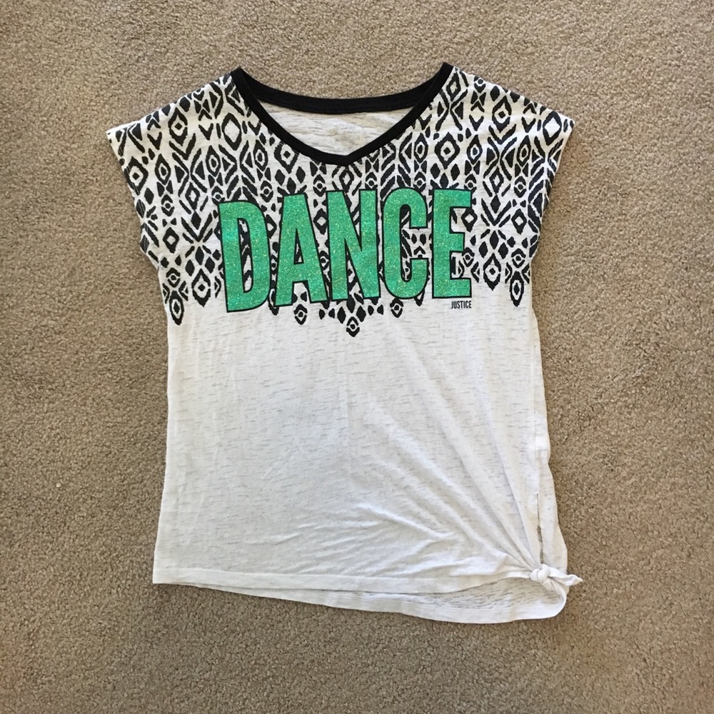Justice Glitter “Dance” Sleeveless Shirt